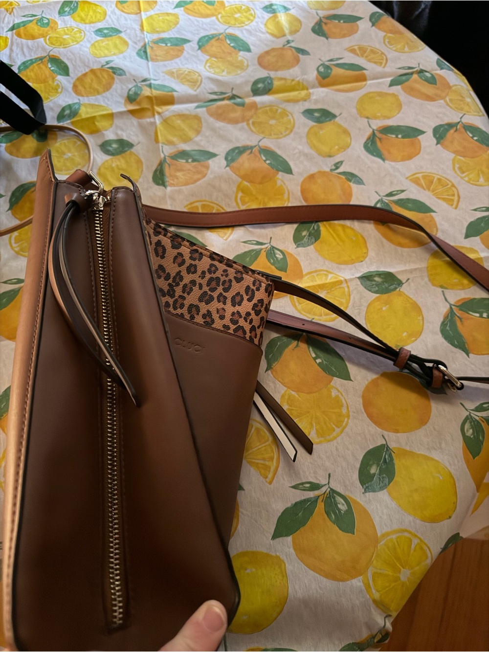 Women’s Brown Leopard Accent Crossbody Purse - Chic Everyday Carry